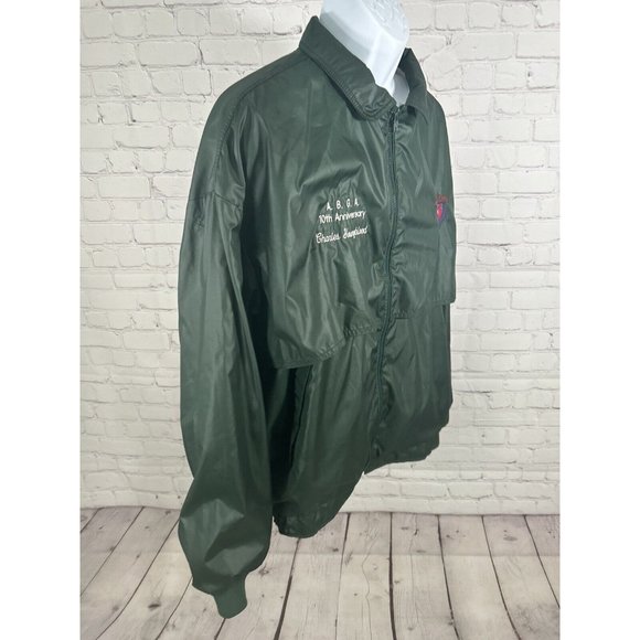 VTG Budweiser Versatech By Burlington Green Windbreaker Breathable Jacket 4XL - Picture 2 of 11